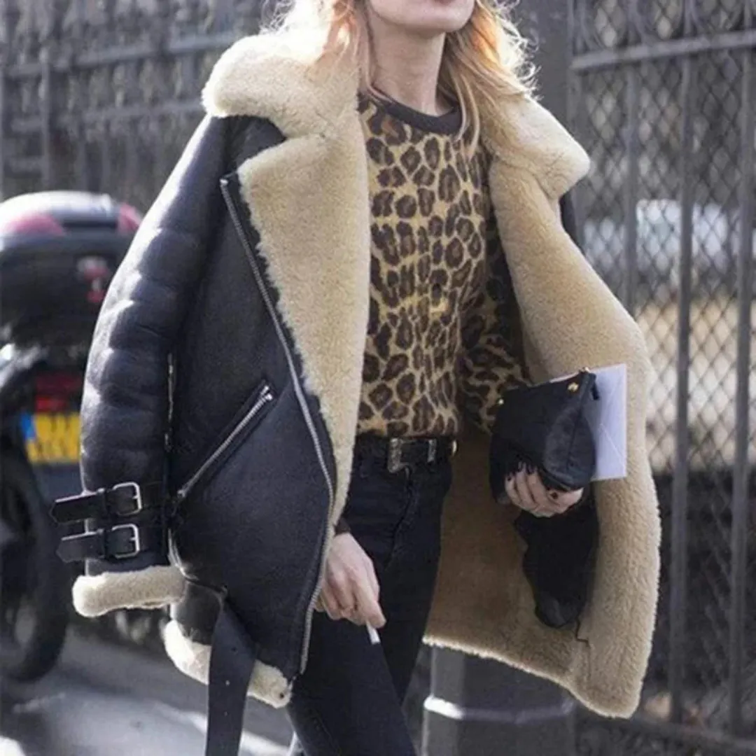 Women's Cozy Winter Warm Jacket | Buckle Accent