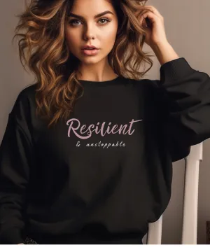 Women’s Crewneck Sweatshirt – Resilient & Motivational Unisex Pullover