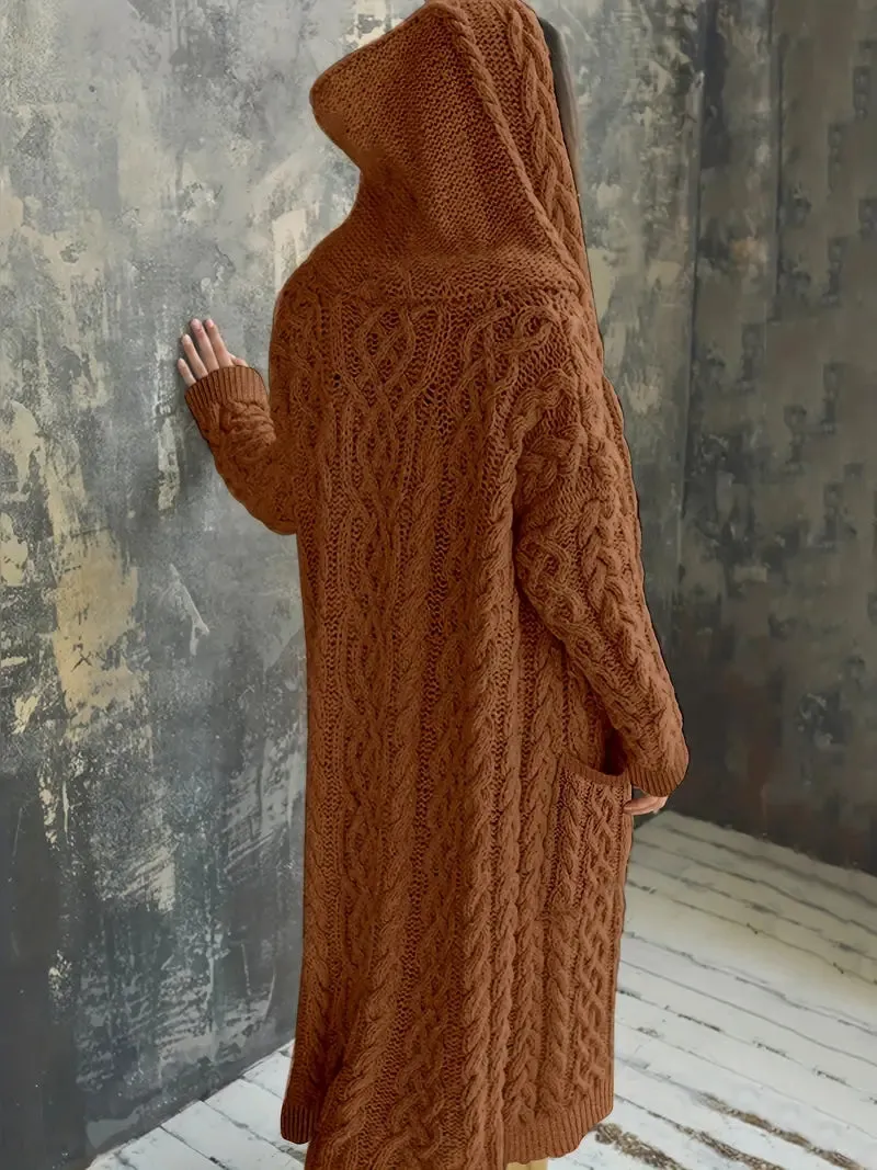 Women's Fashion Hooded Long Sweater Cardigan