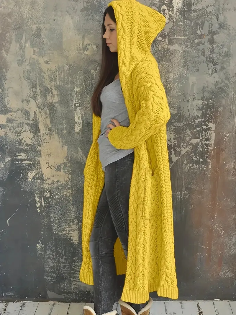 Women's Fashion Hooded Long Sweater Cardigan