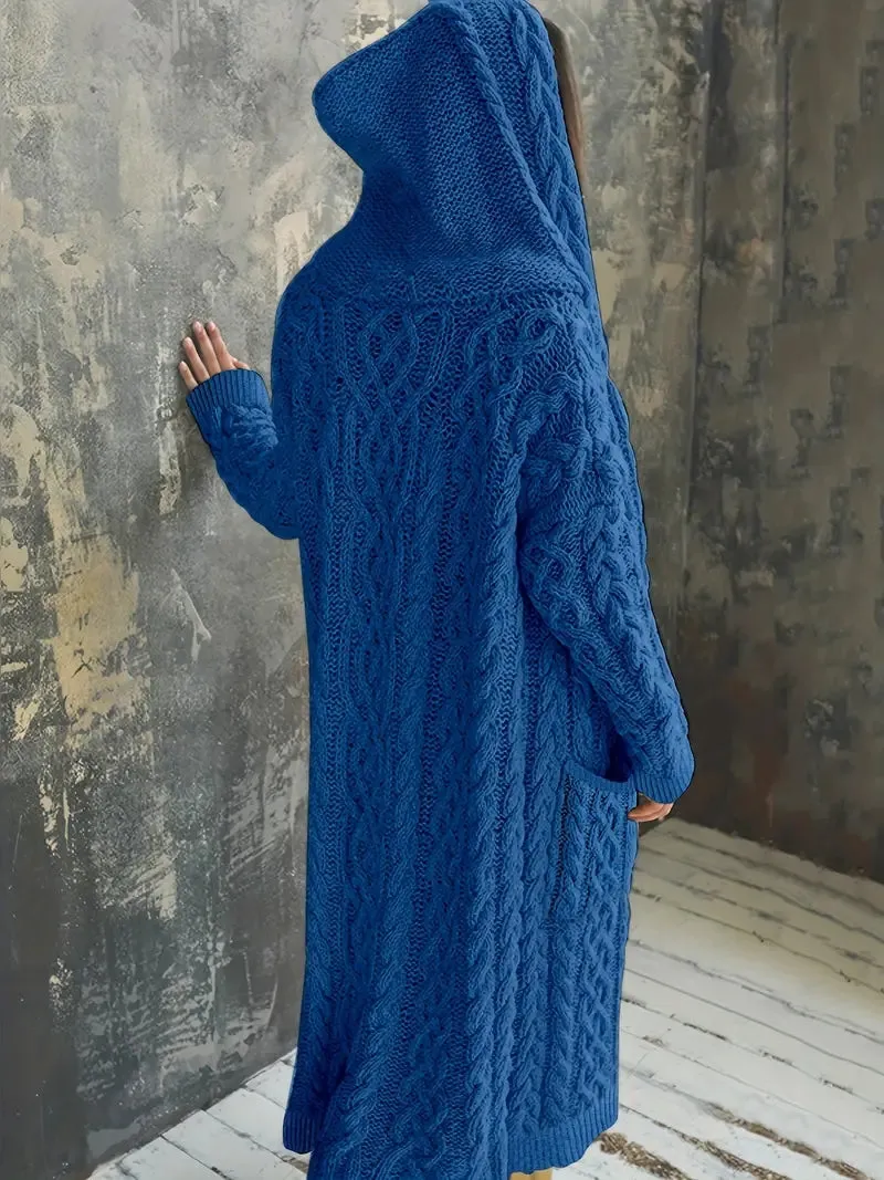 Women's Fashion Hooded Long Sweater Cardigan