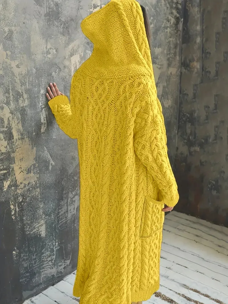 Women's Fashion Hooded Long Sweater Cardigan