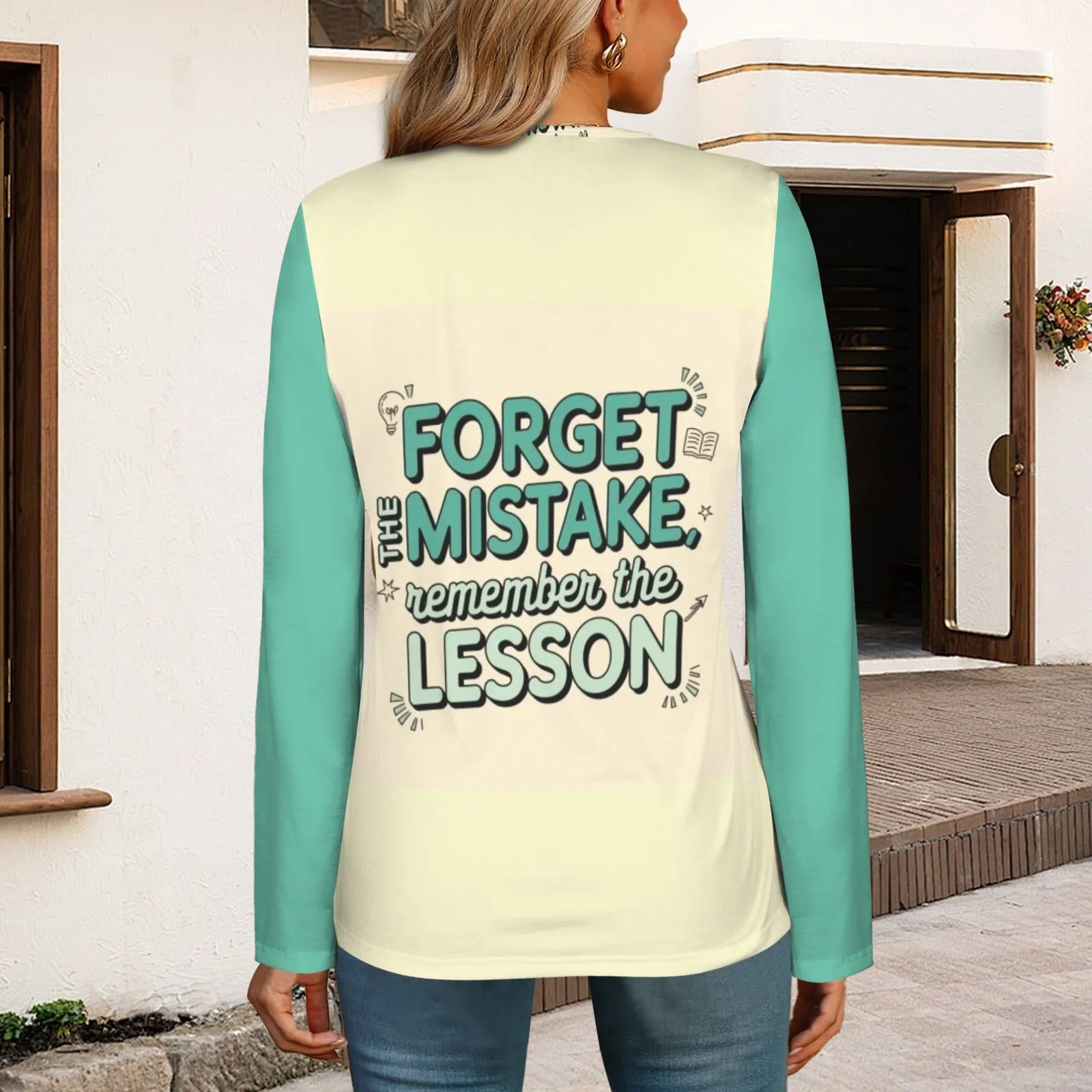 Women's Long Sleeve Zip Front T-Shirt