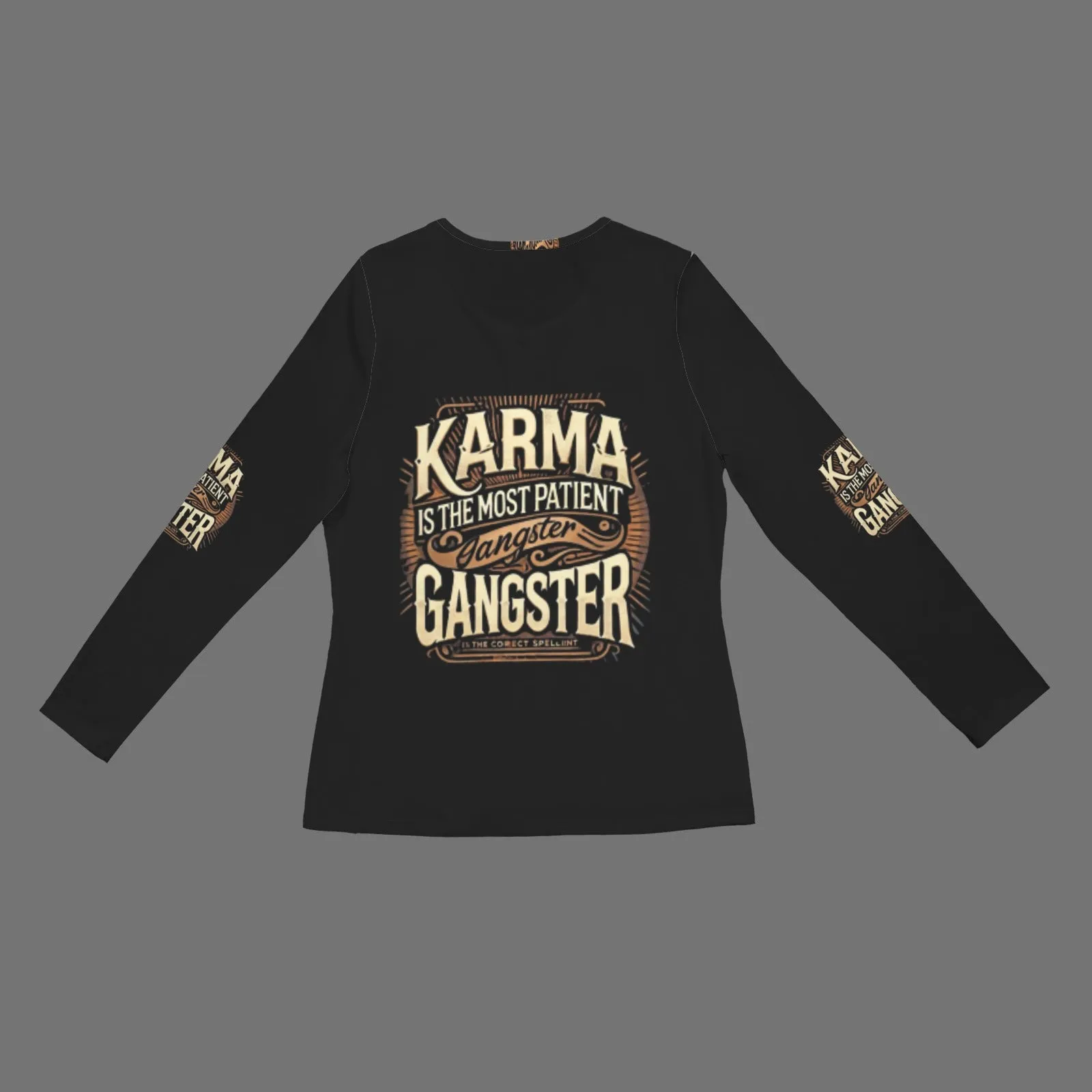 Women's Long Sleeve Zip Front T-Shirt