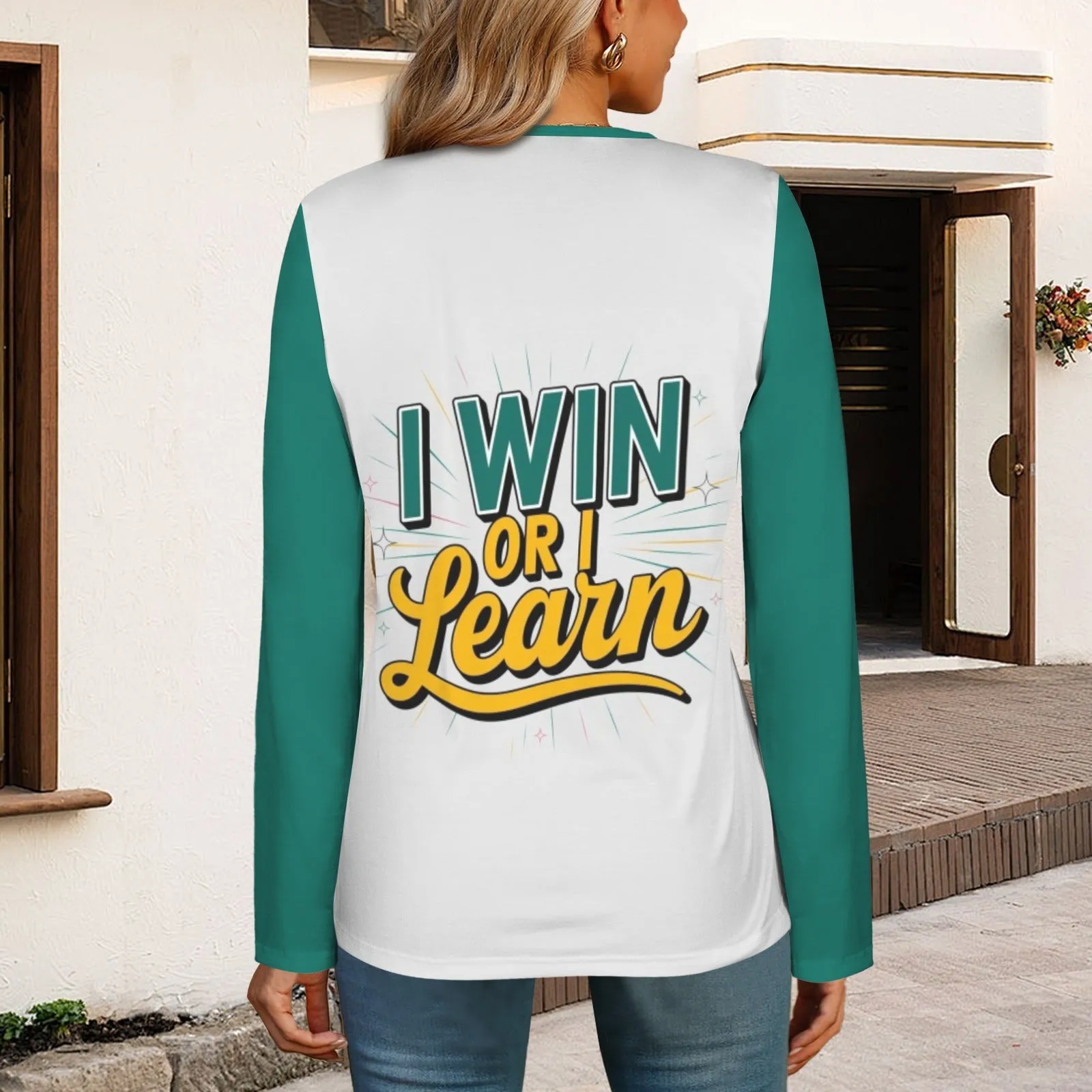 Women's Long Sleeve Zip Front T-Shirt