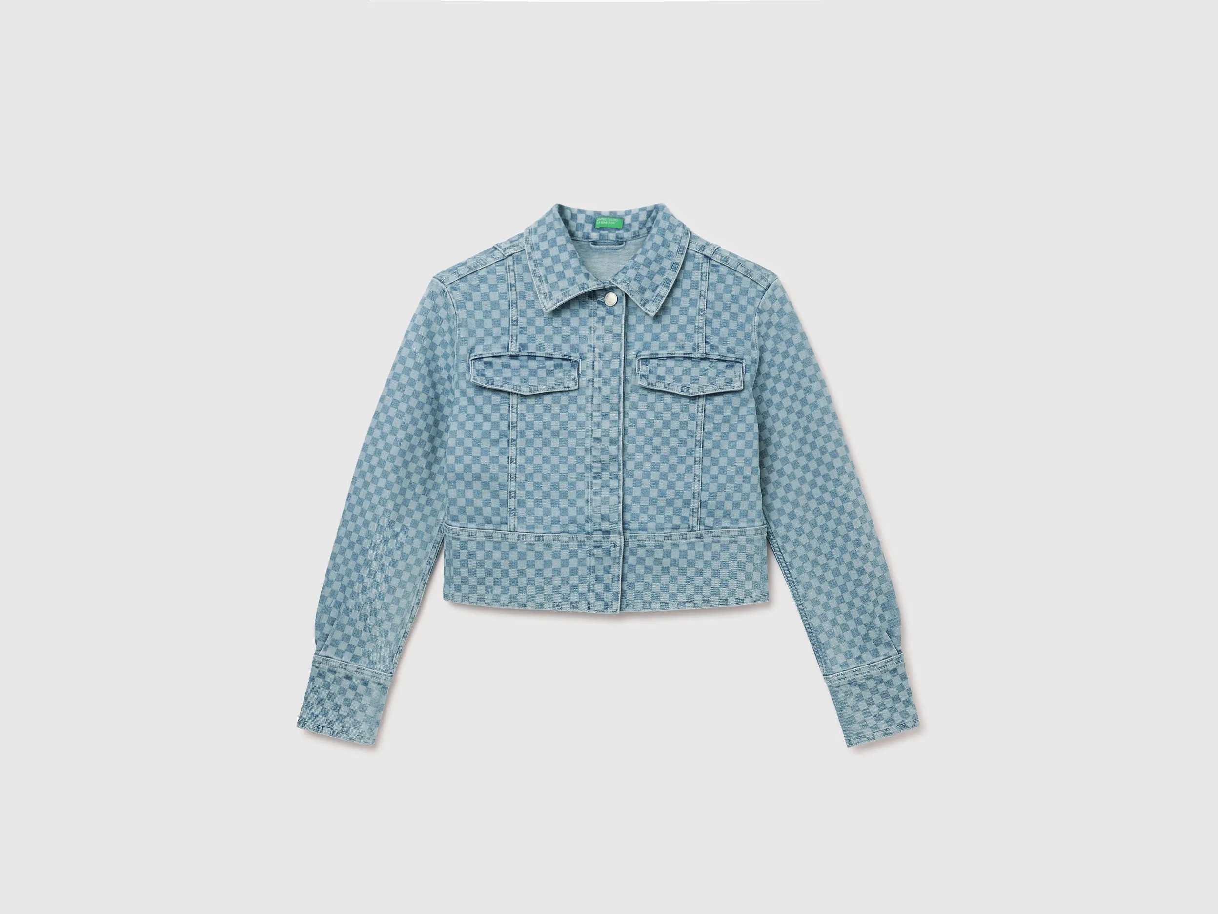 Women's Regular Fit Spread Collar Checked Jacket