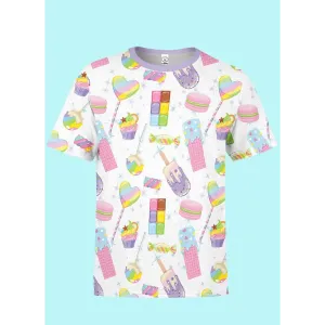 Y2K All Over Print Unisex T-Shirt in Soft Polyester Spandex Blend