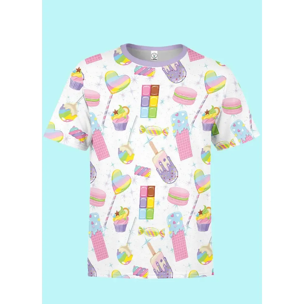 Y2K All Over Print Unisex T-Shirt in Soft Polyester Spandex Blend