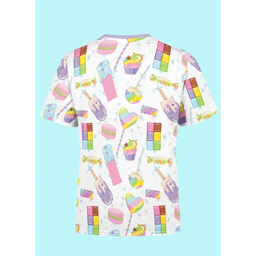 Y2K All Over Print Unisex T-Shirt in Soft Polyester Spandex Blend