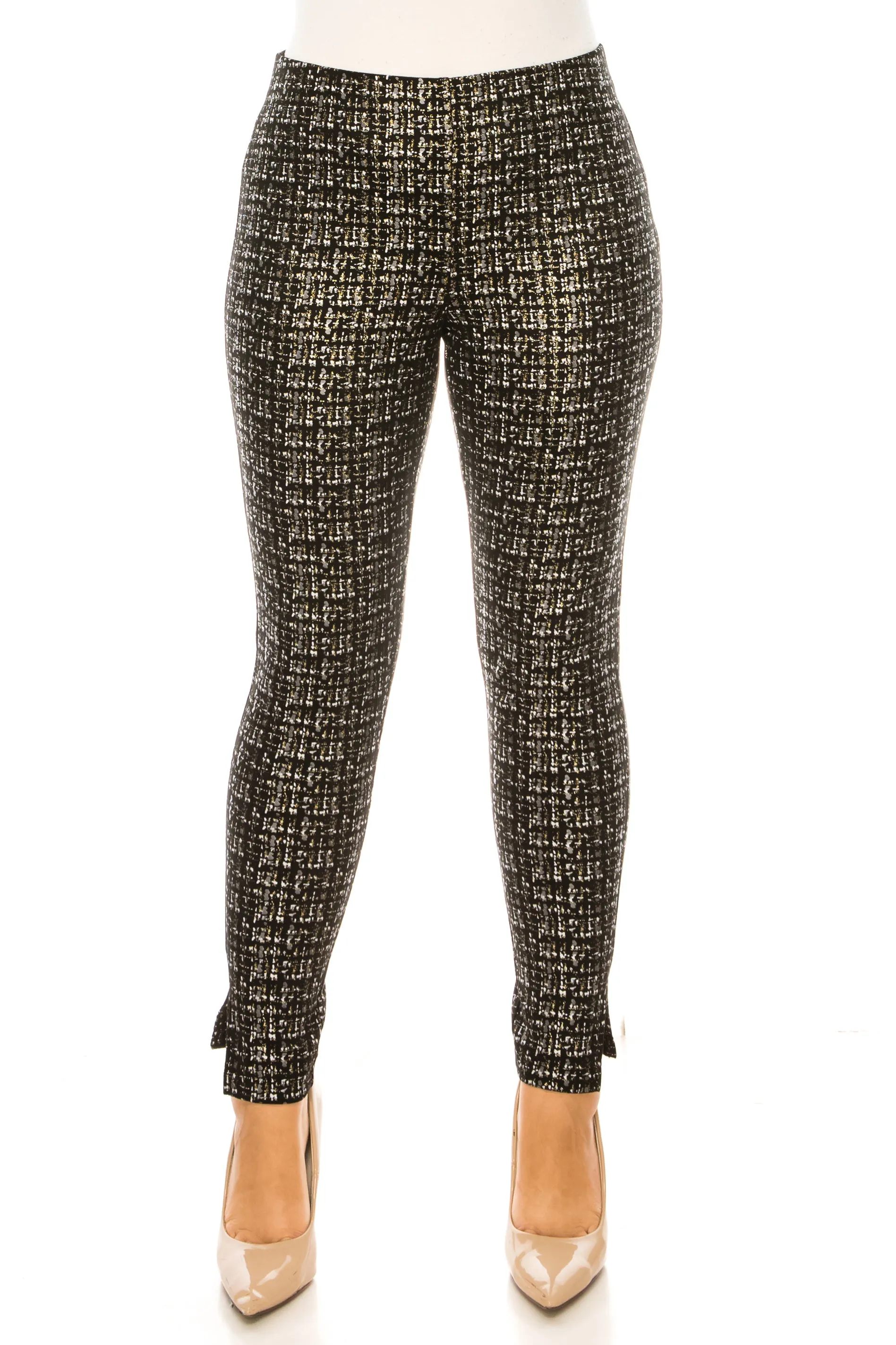 Zac & Rachel Printed Elastic Waist Leggings