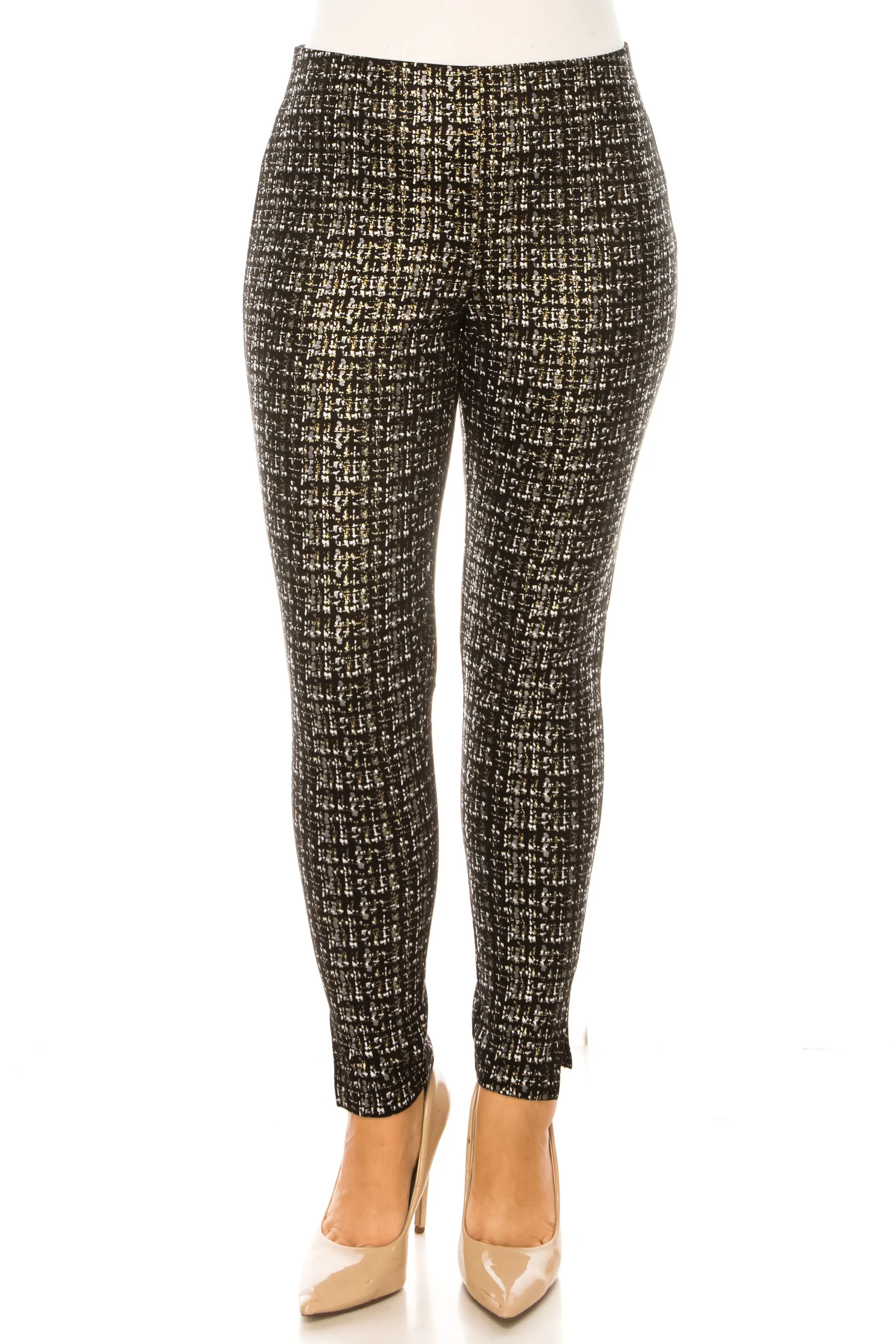 Zac & Rachel Printed Elastic Waist Leggings