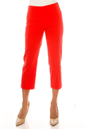 Zac & Rachel Pull-On Three-Grommet Leg Capri Pants